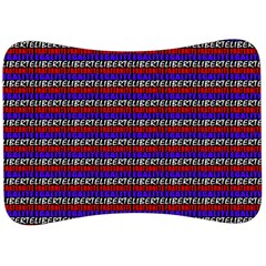 French Revolution Typographic Pattern Design 2 Velour Seat Head Rest Cushion by dflcprints