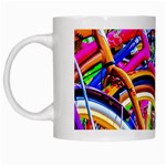Colorful Bicycles In A Row White Mugs Left