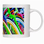 Colorful Bicycles In A Row White Mugs Right