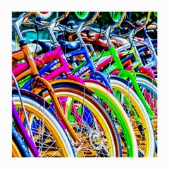 Colorful Bicycles In A Row Medium Glasses Cloth by FunnyCow
