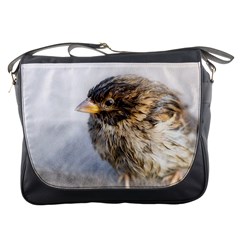Funny Wet Sparrow Bird Messenger Bags by FunnyCow