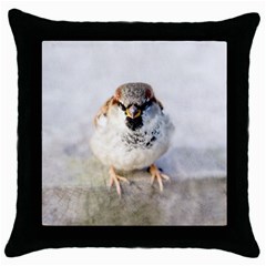 Do Not Mess With Sparrows Throw Pillow Case (black) by FunnyCow