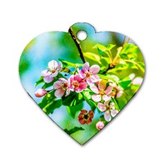 Crab Apple Flowers Dog Tag Heart (one Side) by FunnyCow