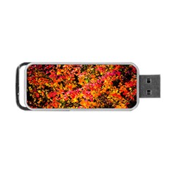 Orange, Yellow Cotoneaster Leaves In Autumn Portable Usb Flash (one Side) by FunnyCow