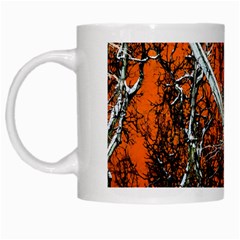 Red Night Of Winter White Mugs by FunnyCow