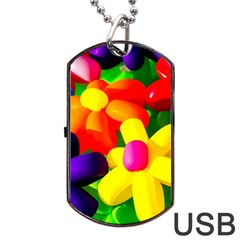 Toy Balloon Flowers Dog Tag Usb Flash (two Sides) by FunnyCow
