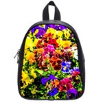 Viola Tricolor Flowers School Bag (Small) Front