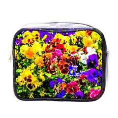 Viola Tricolor Flowers Mini Toiletries Bags by FunnyCow