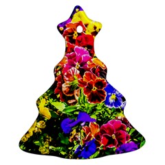 Viola Tricolor Flowers Ornament (christmas Tree)  by FunnyCow