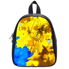 Yellow Maple Leaves School Bag (small) by FunnyCow