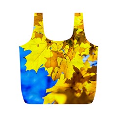 Yellow Maple Leaves Full Print Recycle Bags (m)  by FunnyCow