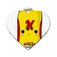 Kawaii Cute Tennants Lager Can Dog Tag Heart (two Sides)
