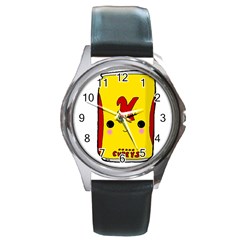 Kawaii Cute Tennants Lager Can Round Metal Watch by CuteKawaii1982