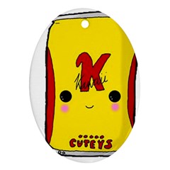 Kawaii Cute Tennants Lager Can Ornament (oval) by CuteKawaii1982