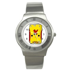 Kawaii Cute Tennants Lager Can Stainless Steel Watch by CuteKawaii1982