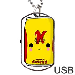 Kawaii Cute Tennants Lager Can Dog Tag Usb Flash (two Sides) by CuteKawaii1982