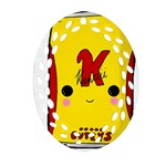 Kawaii cute Tennants Lager Can Oval Filigree Ornament (Two Sides) Front