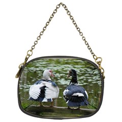 Muscovy Ducks At The Pond Chain Purses (two Sides)  by IIPhotographyAndDesigns