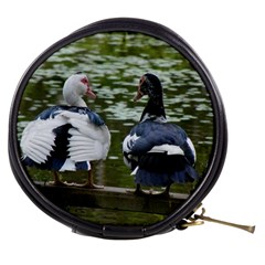 Muscovy Ducks At The Pond Mini Makeup Bags by IIPhotographyAndDesigns