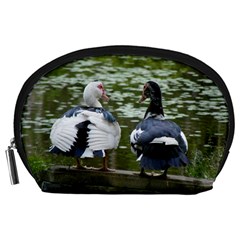 Muscovy Ducks At The Pond Accessory Pouches (large)  by IIPhotographyAndDesigns