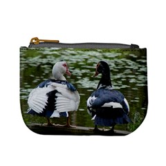Muscovy Ducks At The Pond Mini Coin Purses by IIPhotographyAndDesigns