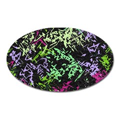 Misc Shapes On A Black Background                                         Magnet (oval) by LalyLauraFLM
