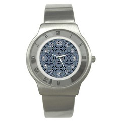 Oriental Ornate Pattern Stainless Steel Watch by dflcprints