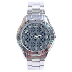 Oriental Ornate Pattern Stainless Steel Analogue Watch by dflcprints