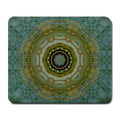 Modern Fantasy Rococo Flower And Lilies Large Mousepads by pepitasart