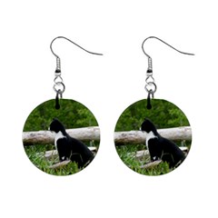 Farm Cat Mini Button Earrings