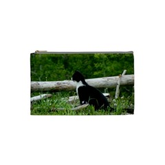 Farm Cat Cosmetic Bag (small) by IIPhotographyAndDesigns