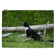 Farm Cat Cosmetic Bag (xxl) by IIPhotographyAndDesigns