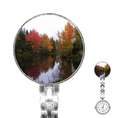 Autumn Pond Stainless Steel Nurses Watch by IIPhotographyAndDesigns