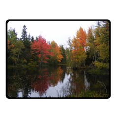 Autumn Pond Double Sided Fleece Blanket (small)  by IIPhotographyAndDesigns