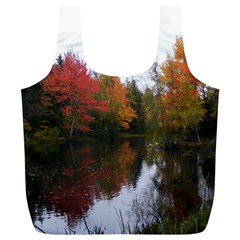 Autumn Pond Full Print Recycle Bags (l)  by IIPhotographyAndDesigns