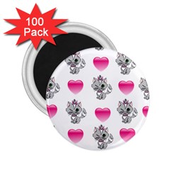 Evil Sweetheart Kitty 2 25  Magnets (100 Pack)  by IIPhotographyAndDesigns