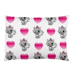 Evil Sweetheart Kitty Pillow Case (two Sides) by IIPhotographyAndDesigns