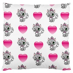 Evil Sweetheart Kitty Large Cushion Case (one Side) by IIPhotographyAndDesigns