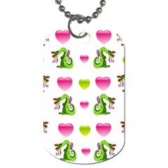 Dragons And Hearts Dog Tag (one Side) by IIPhotographyAndDesigns