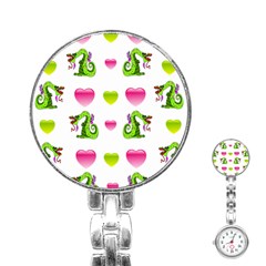 Dragons And Hearts Stainless Steel Nurses Watch by IIPhotographyAndDesigns