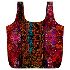 Retro multi colors pattern Created by FlipStylez Designs Full Print Recycle Bags (L) 