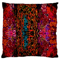 Retro multi colors pattern Created by FlipStylez Designs Large Flano Cushion Case (One Side)