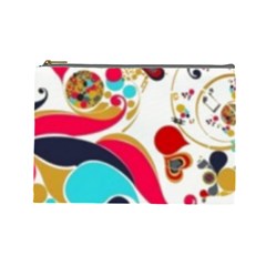 Retro Colorful Colors Splashes Cosmetic Bag (large)