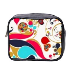 Retro Colorful Colors Splashes Mini Toiletries Bag 2-side