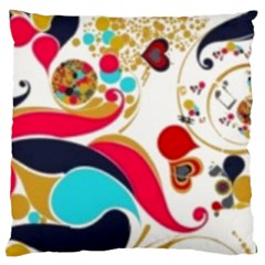 Retro Colorful Colors Splashes Standard Flano Cushion Case (two Sides) by flipstylezfashionsLLC