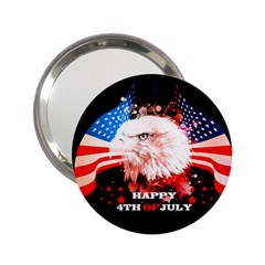 Independence Day, Eagle With Usa Flag 2 25  Handbag Mirrors by FantasyWorld7