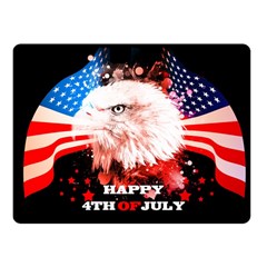 Independence Day, Eagle With Usa Flag Fleece Blanket (small) by FantasyWorld7