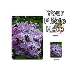 Lilac Bumble Bee Playing Cards 54 (mini)  by IIPhotographyAndDesigns