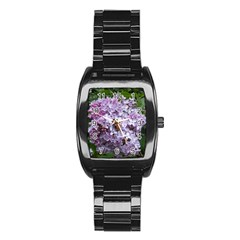 Lilac Bumble Bee Stainless Steel Barrel Watch