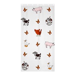 Farm Animals Shower Curtain 36  X 72  (stall) 